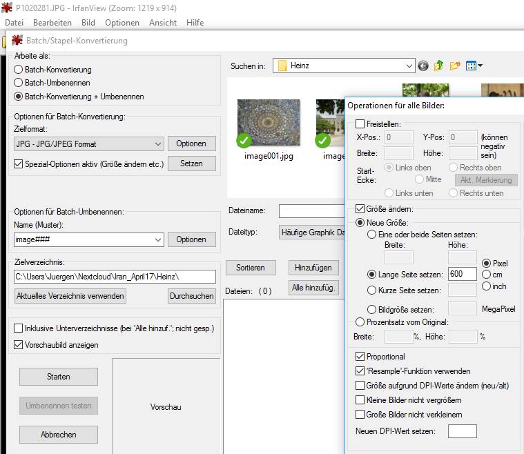 Irfanview Einstellungen